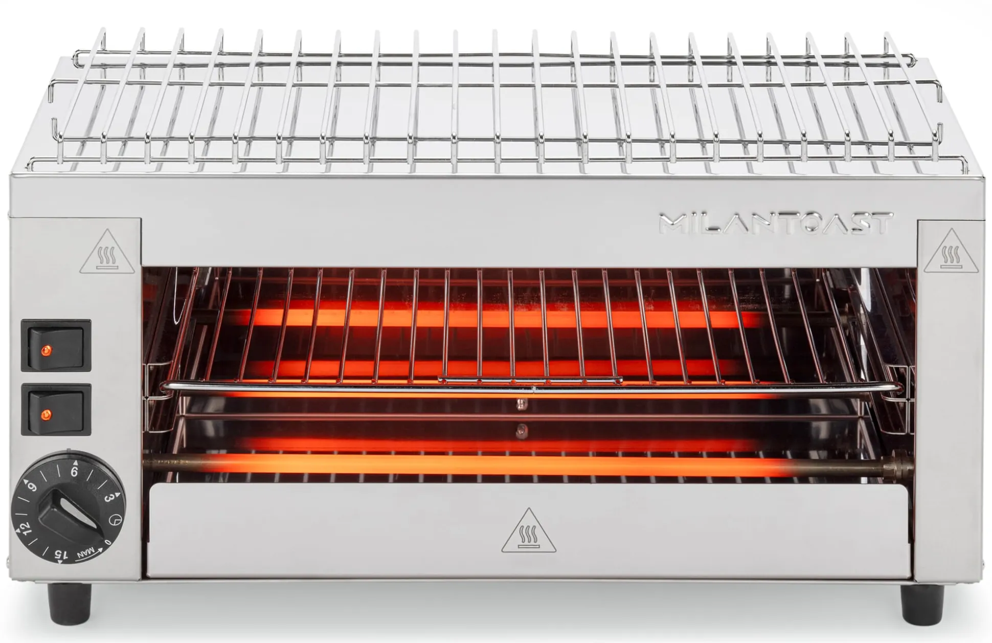 Salamander Edelstahl mit Aufwärmgitter