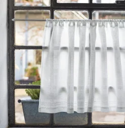 Scheibengardine Reinleinenvoile