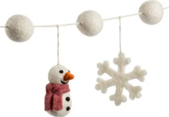 Schneemann-Girlande Filz