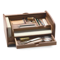 Schreibtisch-Sekretär Nussbaumholz