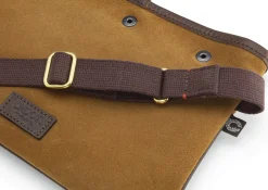 Schultertasche Veloursleder, Braun