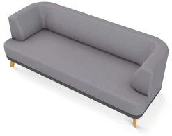 Sofa Linnea Schurwolle und Leder