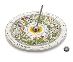 Sonnenuhr mit Blumenuhr Porzellan