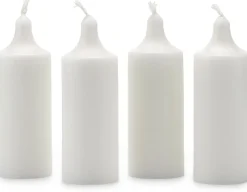 Teelichte gegossen hoch weiß