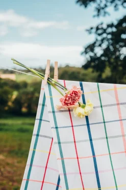 Tischdecke bunt kariert