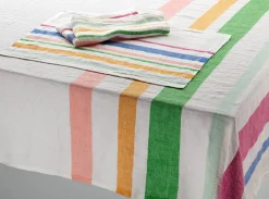 Tischdecke farbig gestreift