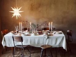 Tischdecke Leinen Blätterranke