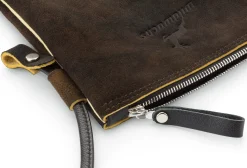 Umhängetasche Hirschleder, braun