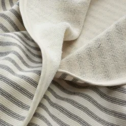 Unisex-Bademantel fein gestreift