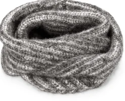 Unisex-Loopschal Rippenstrick, grau