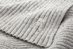 Unisex-Rippenschal meliert, Hellgrau