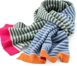 Unisex-Strickschal gestreift, Multicolor