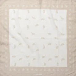 Unisex-Tuch gemustert, Beige-Weiß