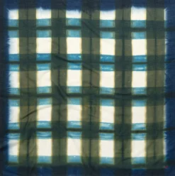 Unisextuch N° 822 Batik, Grün-Blau