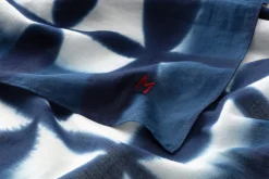 Unisextuch N° 766 Batik, Navy-Weiß