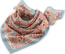 Unisextuch N° 764 Paisley, Hellblau