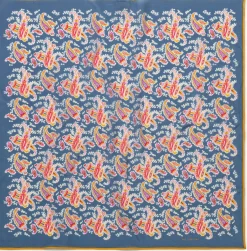 Unisextuch N° 763 Paisley Seide, Indigo