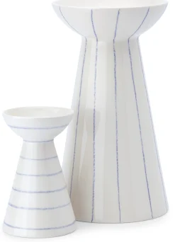 Vase Keramik handbemalt blau