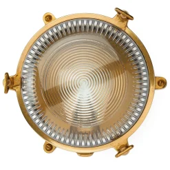 Wand- und Deckenleuchte Messingguss rund