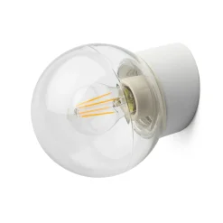 Wandleuchte Porzellan und Klarglas