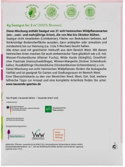 Wildblumen für Balkon und Garten gebietsheimisch