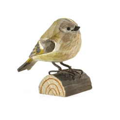 Wintergoldhähnchen Lindenholz handgeschnitzt