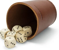 Würfelbecher Rindleder