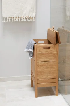 Wäsche- und Aufbewahrungstruhe Eichenholz