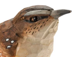 Zaunkönig Lindenholz handgeschnitzt